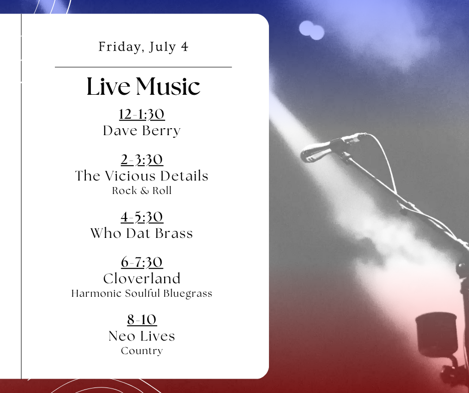 2025 Freedom Fest Music Schedule July to 4th